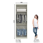 Guarda Roupa Modulado 02 Portas Cabideiro Predileto Henn