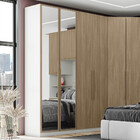 Guarda Roupa Modulado 02 Portas Com Espelho Cabideiro Predile