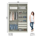 Guarda Roupa Modulado 02 Portas Deslizantes Seletto Henn