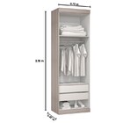 Guarda Roupa Modulado 02 Portas Star Rovere/arena - Poliman