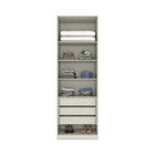 Guarda Roupa Modulado 03 Gavetas 02 Portas Com Espelho Predil