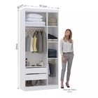 Guarda Roupa Modulado 101 50cm 3 Portas Alpes Luciane Móveis