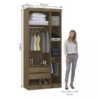 Guarda Roupa Modulado 101 50cm 3 Portas Paris Luciane Móveis