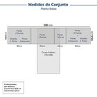 Guarda-roupa Modulado 10 Peças 11 Portas 2 Mesas De Cabeceira
