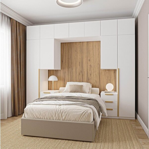 Guarda-roupa Modulado 10 Peças 11 Portas 2 Mesas De Cabeceira