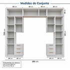 Guarda-roupa Modulado 10 Peças 11 Portas 2 Mesas De Cabeceira