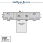 Guarda-roupa Modulado 10 Peças 11 Portas Com 2 Mesas De Cabec