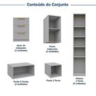 Guarda-roupa Modulado 10 Peças 11 Portas Com 2 Mesas De Cabec