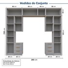 Guarda-roupa Modulado 10 Peças 11 Portas Com 2 Mesas De Cabec