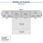 Guarda-roupa Modulado 10 Peças 12 Portas Com 2 Mesas De Cabec