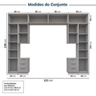 Guarda-roupa Modulado 10 Peças 12 Portas Com 2 Mesas De Cabec