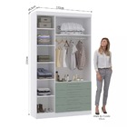 Guarda Roupa Modulado 132cm 3 Portas E 4 Gavetas Alpes Lucian