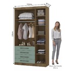 Guarda Roupa Modulado 132cm 3 Portas E 4 Gavetas Paris Lucian
