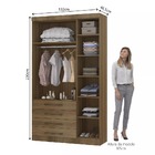 Guarda Roupa Modulado 132cm 3 Portas E 4 Gavetas Paris Lucian