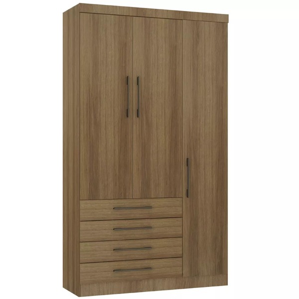 Guarda Roupa Modulado 132cm 3 Portas E 4 Gavetas Paris Lucian