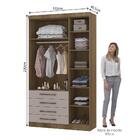 Guarda Roupa Modulado 132cm 3 Portas E 4 Gavetas Paris Lucian