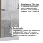 Guarda Roupa Modulado 134,50cm 2 Portas De Correr Com Espelho