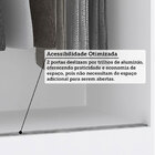 Guarda Roupa Modulado 134,50cm 2 Portas De Correr Com Espelho