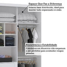 Guarda Roupa Modulado 134,50cm 2 Portas De Correr Com Espelho