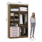 Guarda Roupa Modulado 134,50cm 4 Portas E 4 Gavetas Paris Luc