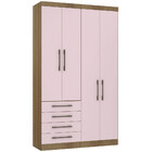 Guarda Roupa Modulado 134,50cm 4 Portas E 4 Gavetas Paris Luc