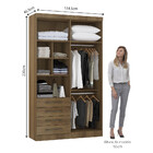 Guarda Roupa Modulado 134,50cm 4 Portas E 4 Gavetas Paris Luc