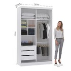 Guarda Roupa Modulado 134 50cm 2 Portas De Correr Alpes Lucia