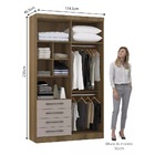 Guarda Roupa Modulado 134 50cm 4 Portas E 4 Gavetas Paris Luc