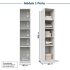 Guarda-roupa Modulado 13 Peças 18 Portas 2 Mesa Cabeceira Jad