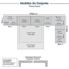 Guarda-roupa Modulado 13 Peças 18 Portas 2 Mesa Cabeceira Jad