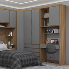 Guarda-Roupa Modulado 1 Porta de Abrir 1 MDP Avelã 90x230x46,5 Milano Luciane