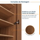 Guarda Roupa Modulado 1 Porta Com Espelho 6 Prateleiras Hera