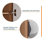 Guarda Roupa Modulado 1 Porta Com Espelho 6 Prateleiras Hera