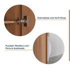 Guarda Roupa Modulado 1 Porta Com Espelho 6 Prateleiras Hera