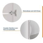 Guarda Roupa Modulado 1 Porta Com Espelho 6 Prateleiras Hera