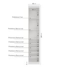 Guarda Roupa Modulado 1 Porta Com Espelho 6 Prateleiras Hera