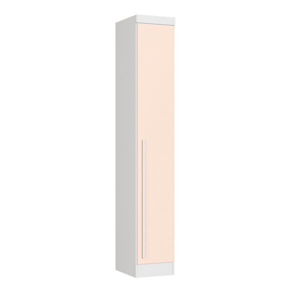 Guarda-roupa Modulado 1 Porta Infinity Branco Line / Blush