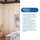 Guarda-roupa Modulado 1 Porta Infinity Branco Line / Blush