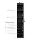 Guarda Roupa Modulado 1 Porta Reflecta Com 6 Prateleiras Hera