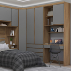 Guarda-Roupa Modulado 2 Portasde Abrir MDP Avelã 4 Gavetas 90x230x46,5 Milano Luciane