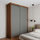 Guarda-Roupa Modulado 2 Portas de Correr 3 MDP Avelã 3 Gavetas 134,5x230x54 Milano Luciane