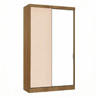 Guarda-Roupa Modulado Com Espelho 2 Portas de Correr 3 Gavetas MDP Avelã 134,5x230x54 Milano Luciane