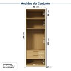 Guarda-roupa Modulado 2 Peças 2 Portas Jade Cabecasa Madeirao