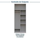Guarda-roupa Modulado 2 Peças 4 Portas Jade Cabecasa Madeirao