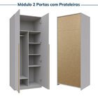 Guarda-roupa Modulado 2 Peças 4 Portas Jade Cabecasa Madeirao