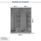 Guarda-roupa Modulado 2 Peças 4 Portas Jade Cabecasa Madeirao