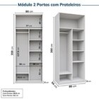 Guarda-roupa Modulado 2 Peças 4 Portas Jade Cabecasa Madeirao