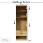 Guarda-roupa Modulado 2 Peças 4 Portas Jade Cabecasa Madeirao