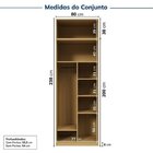 Guarda-roupa Modulado 2 Peças 4 Portas Jade Cabecasa Madeirao