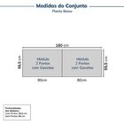 Guarda-roupa Modulado 2 Peças 4 Portas Jade Cabecasa Madeirao